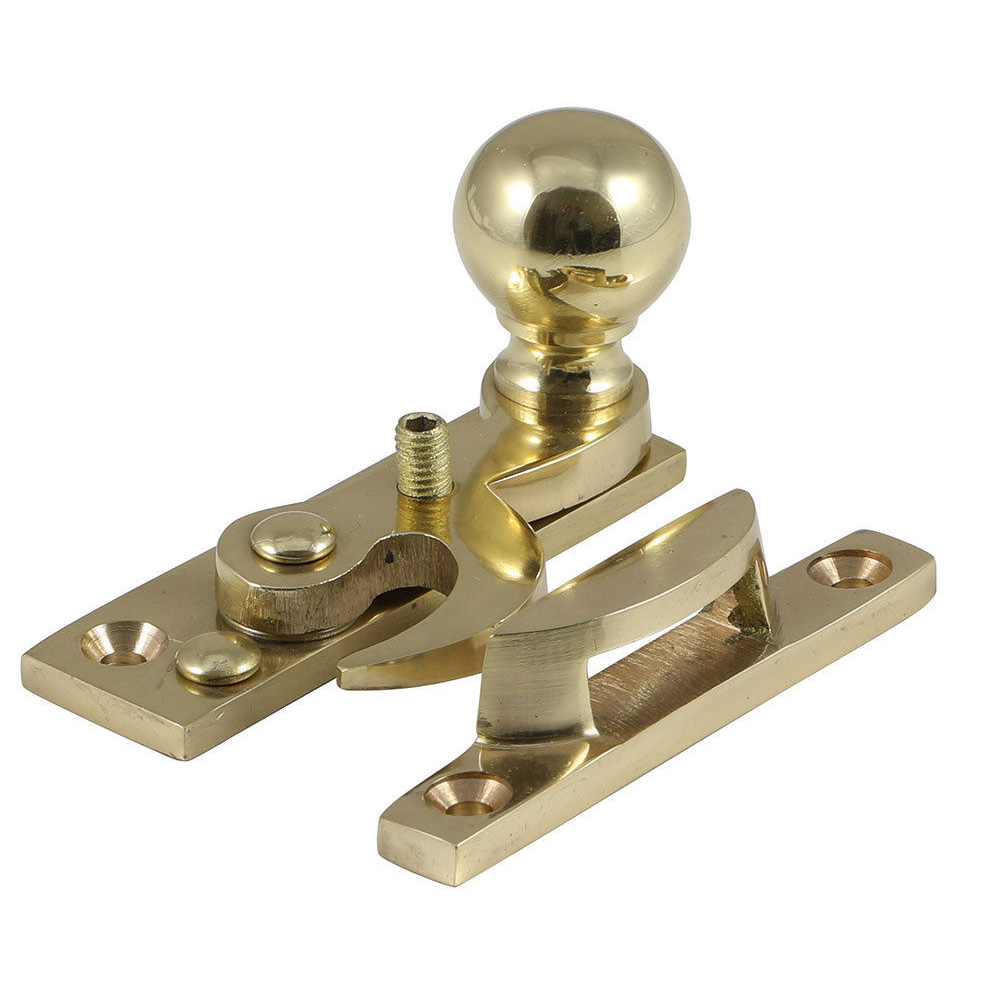 Locking Claw Sash Fastener - Polished Brass